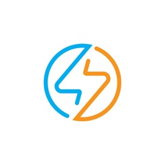 Electrical logo design vector template.creative storm symbol