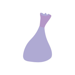 purple tied cloth bag accessory icon