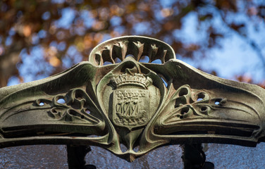 Art Nouveau ironwork Emblem detail