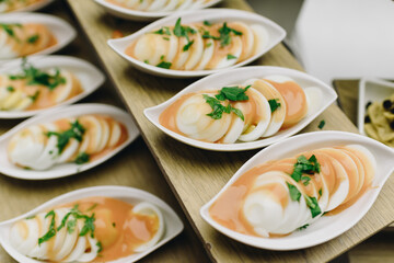 Egg appetizers small plates