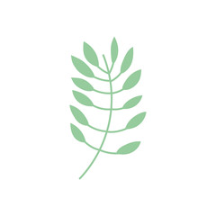 green branch leaves foliage nature icon