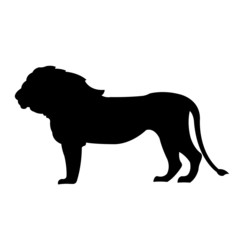 Lion silhouette vector illustration isolated