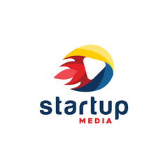 Startup Logo Icon, Colorful Play Media Symbol