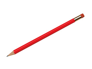 Pencil vector red realistic vector illustration isolated