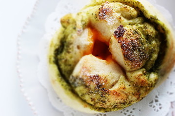 Herbal and olive oil bun for breakfast image