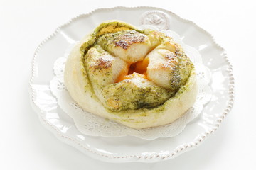 Herbal and olive oil bun for breakfast image