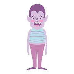 happy halloween celebration boy dracula with teeth costume