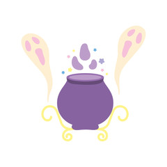 happy halloween celebration potion cauldron creepy ghosts