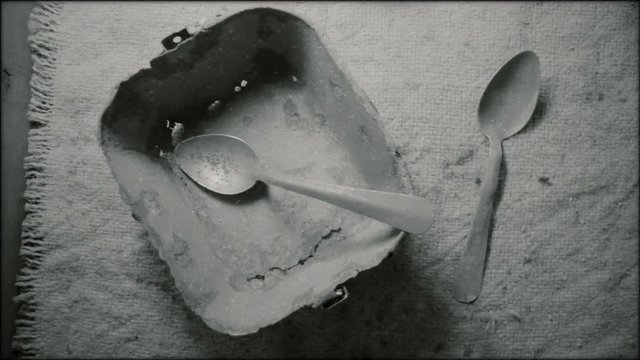 Prison objects from Eastern Bloc during communist era (1940s, 1950s).
Archive, black and white footage.