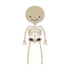 happy halloween celebration skeleton cartoon character