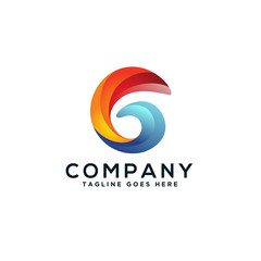 3D Letter G logo design in vibrant color