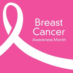 Breast cancer awareness ribbon postCard