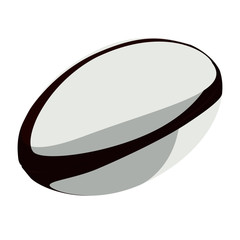 rugby ball red realistic vector illustration isolated