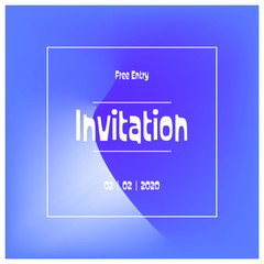 Invitation colorful background 2020 meet up kid sport gradient frame