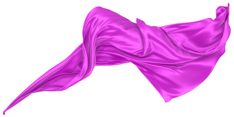 Abstract background of magenta wavy silk or satin. 3d rendering image.