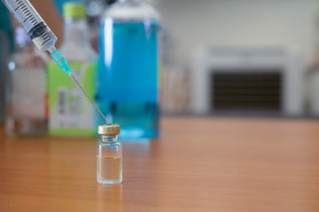 Syringe medicine and Vaccine Injection 