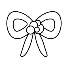 bow balls decoration ornament thick line