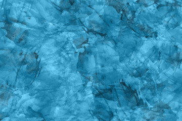 Abstract blue watercolor stained grunge background Colorful aquarelle paint texture Brush strokes Vivid ink stain pattern Paint splash Modern painting