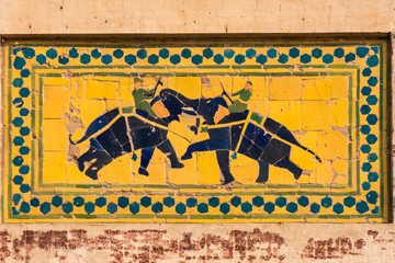 Islamic mosaic art pattern of the 16th century 