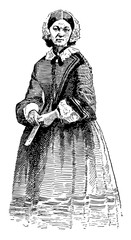 Florence Nightingale, vintage illustration