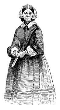 Florence Nightingale, vintage illustration