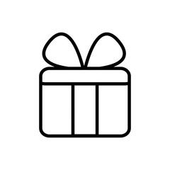 gift box surprise delivery icon thick line