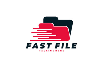 fast file transfer logo icon vector