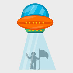 Fototapeta na wymiar alien spaceship isolated vector illustration 