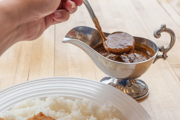 洋食店のカツカレー