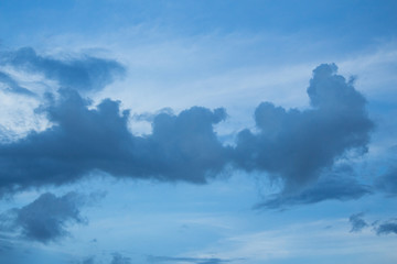 Black clouds before the rain will fall because of the storm.