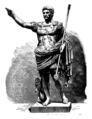 Foto op Plexiglas Augustus Caesar, vintage illustration © Morphart