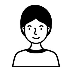 man avatar character line style