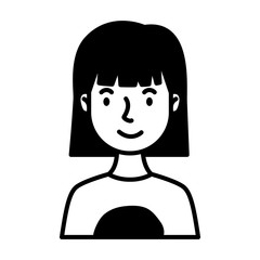 woman avatar character line style