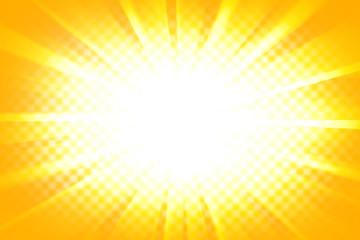 Yellow Background With Sun Burst