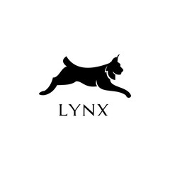 lynx jump black logo icon designs © Alpha Vector