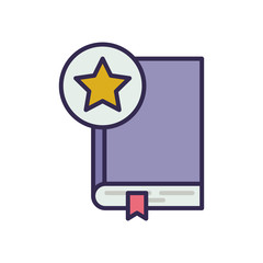 education text book with star