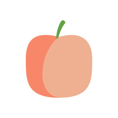 Peach icon,vector illustration. Flat design style. vector peach icon illustration isolated on White background, peach icon Eps10. peach icons graphic design vector symbols