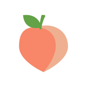Peach icon,vector illustration. Flat design style. vector peach icon illustration isolated on White background, peach icon Eps10. peach icons graphic design vector symbols