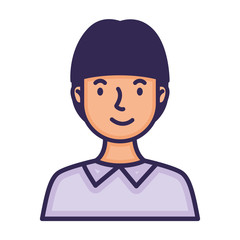man face avatar character fill style