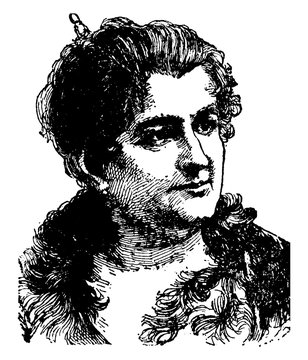 Emilia Pardo Bazan, vintage illustration