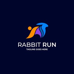 Colorful Rabbit Illustration vector Template. Suitable for Creative Industry.