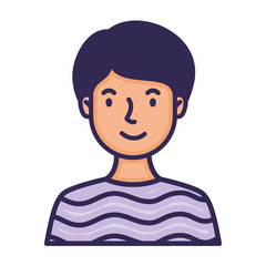 man face avatar character fill style