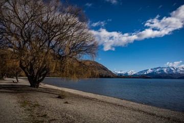 Scenic view of Lake Wanaka, New Zealand