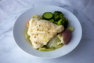 Healthy Seafood and Vegetable
