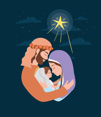 cute holy family manger characters © Grgroup