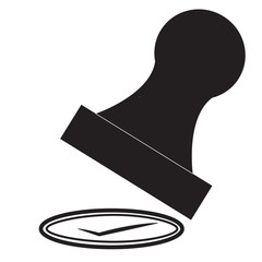 stamp icon on white background. flat style. stamp icon for your web site design, logo, app, UI. Rubber stamp symbol. black rubber stamp sign.