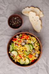 Stewed vegetables in a dish