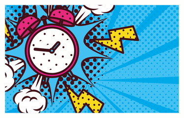 alarm clock pop art style