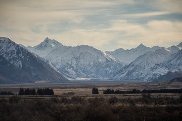 Scenic view of Mount Somers, New Zealand