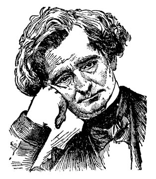 Hector Berlioz, vintage illustration